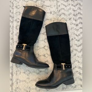 Tory burch leather and suede boots
